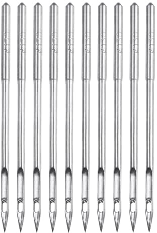 QUARKZMAN 10uds Coser Máquina Agujas Tamaño 21/130 Rápido Costura Plancha Universal Regular Punto Máquina Agujas Bordado Costura Herramienta para Artesanías Bricolaje