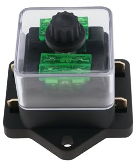 eMagTech Scatola portafusibili a lama a 2 vie, 6 V, 12 V, 24 V, scatola portafusibili per auto, barca, triciclo marino (con fusibile a lama da 30 A)