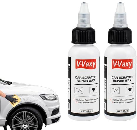 Vesidoloy Ceras per Riparazione Graffi Auto V-Vaxy, 50 Ml*2 Scratch Remover, Restauratore di Vernice per Auto Lucida, per Lucidare La Riparazione di Auto, Riparare Il Turbinio 'Auto E Graffio