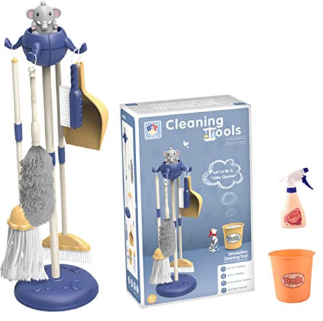 Alasum 1juego Conjunto De Juguete De Limpieza para Simulación De Escoba y Recogedor para rol Educativos y Desarrollo De Habilidades Accesorios De Color Aleatorio