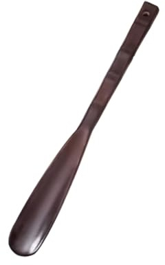 Calzador Zapatos Madera, 32cm Shoe Horn Madera con Mango Largo, Calzador Largo para Adultos Mayores Hombre Mujer, Cuerno de Zapato Ergonómico con Cuerda para Colgar, Superficie Suave, Resistente