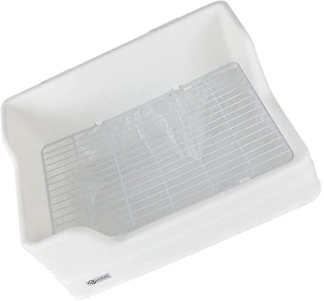 Luxshiny Toilette per Gabbia per Conigli e Piccoli Animali, Vasino Igienico Rete Arrotondata Anti-graffio, Materiale Riutilizzabile, per Addestramento in Casa, Giardino e Parco, Adatto