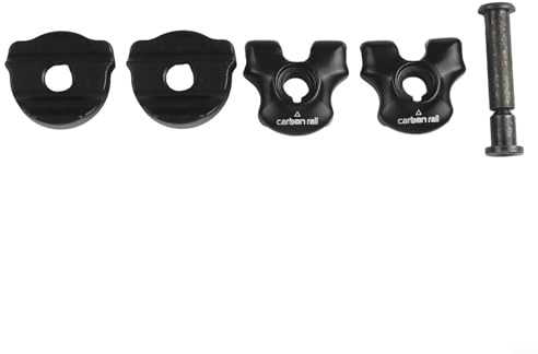 Carbon Saddle Rail Seatpost Clamp Bike Seat Post Mounting Hardware Oval Round Rail Clip with Bolts for Bicycle Cycling Components Black(7x9mm)