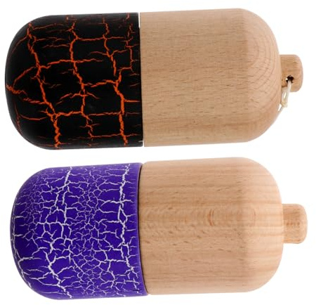 UPKOCH Jouet à Lancer Attraper Kendama en Bois Hêtre 2 Pièces | Jouets pour Garçon et Filles Autistes, Coordination Main-œil, Dès 6 Ans Couleur Aléatoire