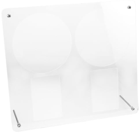 WOONEKY Soporte para Guardar Discos de Vinilo de Acrílico Transparente | Estante para Álbumes de Cd, Exhibición sobre Mesa, Uso en Estantes y Oficina, Organización para Coleccionistas