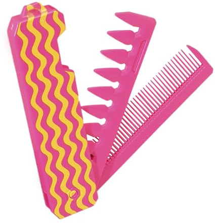 Peine de textura de salón de viaje, peine de pelo rizado, peines de dientes anchos para cabellos gruesos, herramienta de volumen de raíz con flequillo, accesorio para desenredar el cabello, kit de