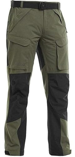 FLADEN Fishing Authentic Wear 22-82961-XXL Outdoorhose, wasserdicht, winddicht, Grün / Schwarz