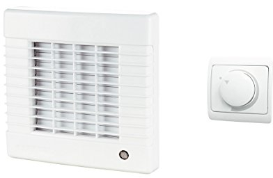 Abluftventilator mit Drehzahlregler 150mm, stufenlose Geschwindigkeitsregelung, kugelgelagert