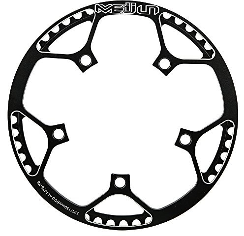 kurbelgarnitur singlespeed,Tbest Kettenblatt 53 Zähne BCD 130mm Singlespeed Fahrrad Kettenblatt, 53T BMX Rennrad Mountainbike Kettenblatt Fahrrad-Kettenring-Straßen