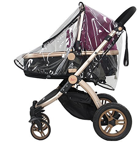 Kinderwagen Regenschutz, Universal Kinderwagen Zubehör Frontöffnung Regenschutz PVC Transparent Wasserdicht Wind Regen Wetterschutz