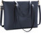 NUBILY Handtasche Shopper Damen Groß 15.6 Zoll PU Leder Shopper Blau Laptop Umhängetasche Gross Business Aktentasche Frauen Retro Schule Taschen