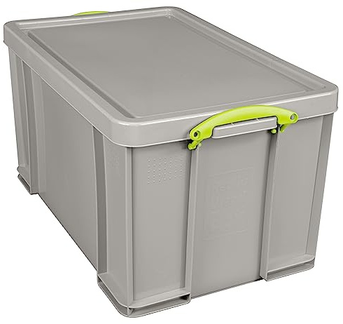 Really Useful Box Plastic Storage 84 Litre Recycled Dove Grey