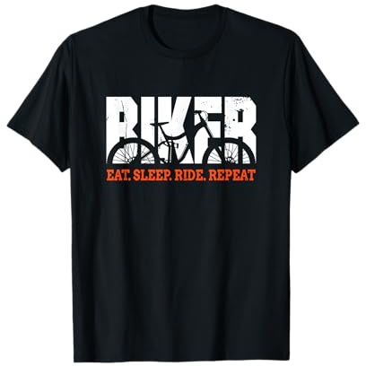 Biker Eat Sleep Ride Repeat Mountainbike Bicicleta MTB Camiseta