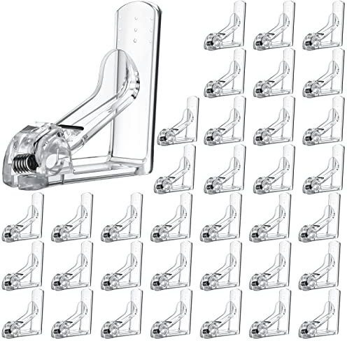 Jetec 36 Pieces Clear Tablecloth Clips Plastic Loaded Table Cover Holder Clamps Table Linen Clips for Valentine Wedding Birthday Camping Picnic Restaurant Outdoor Hosting Essentials