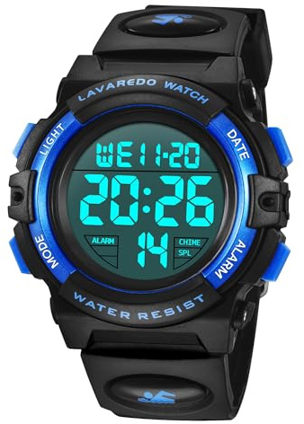 aswan watch Montre Digitale Enfant Chronomètre Alarme Calendrier Sport | Eclairage, bracelet silicone, taille S/M, montre sport pour fille et garçon, fonctions calendrier et alarme