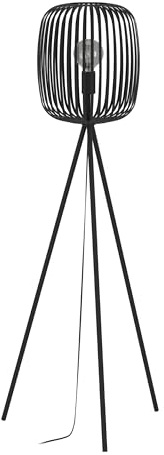 EGLO Stativ Stehleuchte Romazzina, Stehlampe Wohnzimmer aus Metall in Schwarz, Dreibein Standleuchte, Wohnzimmerlampe mit E27 Fassung