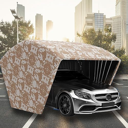 ZZYYZZ Allwetter-Mobiler Carport, halbautomatische Auto-Zeltgarage, verdickter, materialbeständiger Auto-Sonnenschutz aus rostfreiem Stahl, Ganzjahres-Hochleistungs,5.9 * 2.7 * 2.45M/19 * 8.8 * 8ft