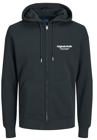 JACK&JONES PLUS Jorvesterbro Noos Pls Sweat à Capuche zippé Veste de Sweatshirt, Forest River, 3XL Homme