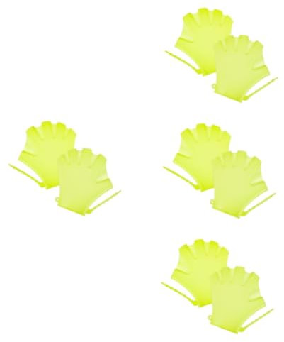 BESPORTBLE 8stücke Titel Schwimm-Handschuhe Für Junge Mädchen Verstellbare Tauchhandschuhe Für Schwimmtraining Und Wasserwiderstandstraining Fluoreszierendes Fünf-Punkte-Beschreibung