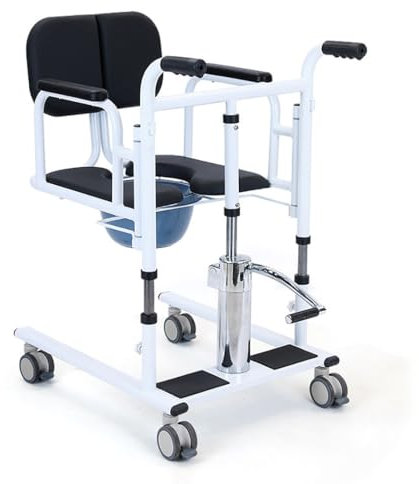 Silla De Baño Para Mayores,Wc Portatil Adultos,Silla Orinal,Elevador Wc Adulto,Elevador De Pacientes Hidráulico,Con Asiento Dividido 180° black,A