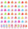 Giantree 100 Stück 3D Blume Nagel Charms, 3D Nail Dekorationen Kunstharz, Niedliche Maniküre Accessoires für Frauen Flower Nail Art Charms für Nagelkunst-Dekorationen Designs DIY-Bastelzubehör
