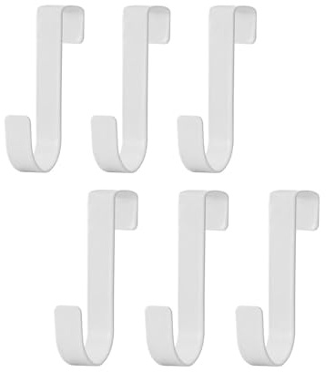 Ganci da Porta,6 Pezzi Appendiabiti da Porta in Acciaio Inox per Ghirlande,Vestiti e Cappotti,Senza Chiodi,Adatti per Ante di Bagno,Cucina,Camera da Letto e Armadi