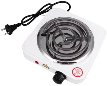Stufa Elettrica Portatile 1000 W Temperatura Regolabile e Protezione