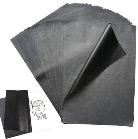 100PCS Transfer Paper,Carbon Papers A4,Graphite Papers,Tracing Graphite Transfer-Paper,Carbon Paper for Tracing for Metal,Glass,Carving,DIY Wood Burning Transfer Craft,A4/8.3 x 11.5 Inches