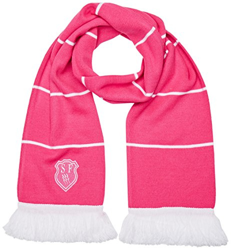 Echarpe tubulaire rayée rose et blanc Stade Français Paris