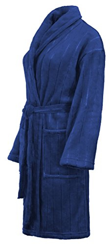 Brandsseller Peignoir Unisexe en Microfibre Douce S – Léger et Confortable, pour Femme et Homme – Peignoir d’Intérieur/de Sauna – Lavable, Certifié Oeko-Tex 100 – Bleu