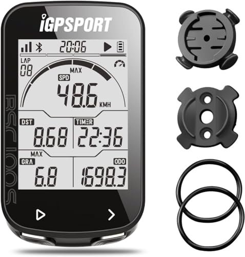IGPSPORT Ciclocomputer GPS, tachimetro e contachilometri Bici Ant+ Wireless, ciclocomputer Ricaricabile Impermeabile IPX7 con Display Automatico da 2,6 Pollici