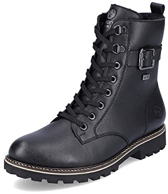 Remonte Femme Bottines D8475, Dame Bottes de Motard,Semelle intérieure Amovible,Hydrofuge,remonteTEX,Botte de Motard,Plat,Schwarz,37 EU / 4 UK