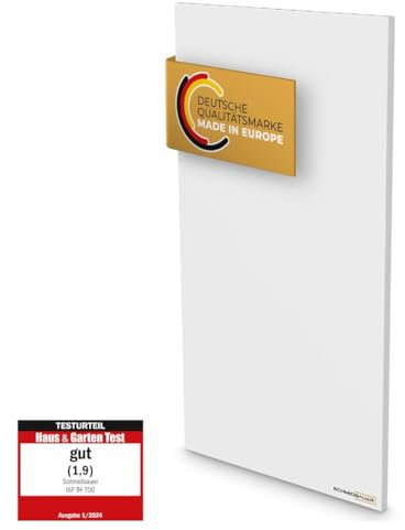 SCHMIDBAUER® Hybrid Pro - das Beste aus beiden Heiztechniken - effiziente Infrarotheizung kombiniert mit bewährter Raumluft-Konvektion - integr. Thermostat - V1400 Watt - Zubehör erhältlich