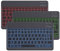 Emetok deutsche Bluetooth Tastatur für alle iPad-Modelle/iPhone/Android, Wiederaufladbar mit 7 Farbige Hintergrundbeleuchtung,Ultraleicht-dünn Tragbare Kabellose, schwarz