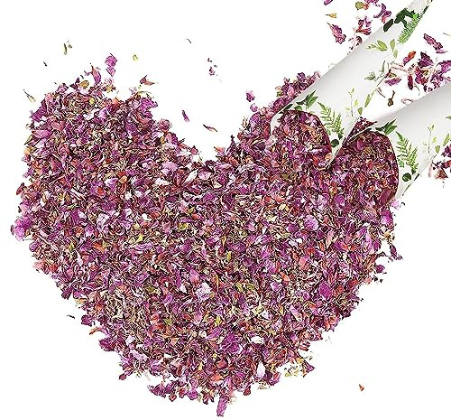 130 Gramos Confeti Para Bodas de Rosas Secas de Colores Petalos de Rosa Naturales de Secas para Decoración Fiesta Boda Compromiso Accesorios de Manualidades DIY Hogar Fragancia