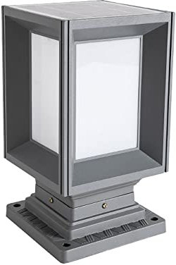 MODEBHD La colonne solaire extérieure carrée allume l'abat-jour en acrylique de fruits, le pilier de boîtier en aluminium allume les lumières de colonne imperméables pour la décoration de jardin de pa
