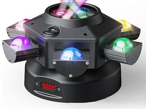 Areyourshop 10 Head Disco Lights - 14CH DJ Lights RGBW with DMX512 Control for Parties, Clubs & Festivals
