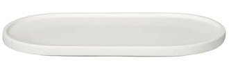 blomus Ablageschale CRETO | Farbe Lily White | 9L x 17,5B x 1,5H cm | Dekotablett aus Beton | rutschfestes Tablett in Weiß