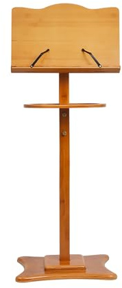 LLYLAFDC Rednerpult Höhenverstellbar,Tragbare Kirche Kanzel Ständer, Rednerpult Tragbar,Schräges Rednerpult Stehpulte, Für Konferenzen, Auditorien, Klassenzimmer(Giallo,130cm/51in)