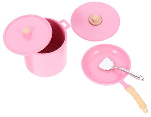 Yardwe Ollas y Sartenes Miniatura para Casa De Muñecas Utensilios De Cocina De Accesorios De Cocina De Simulación para Juguetería Infantil