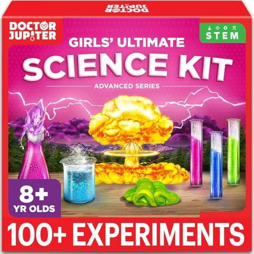 Doctor Jupiter Science Experiments Kit for Kids Ages 8+ | Birthday Gift for 8-9-10-11-12-13-14 Years Old Girls | STEM Toys | Chemistry Set with 100+ Experiments