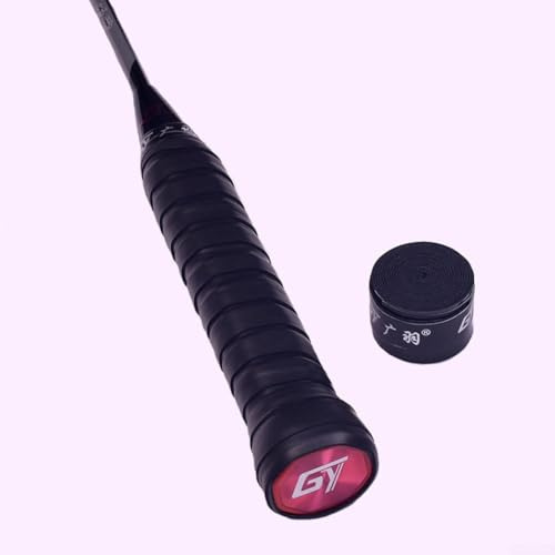 Eawfgtuw Bande antidérapante pour raquettes de tennis, badminton et squash - 110 cm x 2,5 cm - Revêtement en polyuréthane avec dos adhésif - Compatible avec poignées de raquette, volants, cannes à