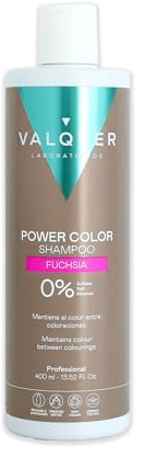 Valquer Professional Shampoo Power Color capelli tinti. Vegano e senza solfati (fucsia). Hair Color Enhancer - 400 ml.