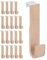 Relaxdays Türhaken im 5er Set, Holz & Eisen, Jacken, Handtücher, Kleiderhaken Flur, HxBxT: 13 x 2,5 x 6 cm, weiß/natur