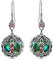 Celtic Tree of Life Earrings Sterling Silver Family Tree Dangle Drop Earrings with Birthstone Crystals, Birthday Jewellery Gifts for Women Her (Pink)