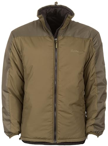 Snugpak Sleeka Elite Reversible Insulated Jacket WGTE - Tactical Coat with Softie Insulation - Lightweight, Windproof & Water-Repellent Fabric & Reinforced Patches - Unisex - Olive/Black (M)