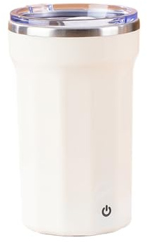 Guangcailun Fast Heat Dissipation Self Stirring Coffee Mug Stylish and Convenient Stirring Cup for Coffee Lovers Coffee Lovers, Milky White