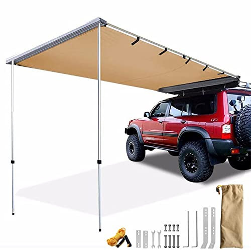 Toldo lateral de coche impermeable para vehículo por tierra tienda de campaña UV50+ 420D tela Oxford bolsa de transporte para actividades al aire libre, tamaño 200 x 250 cm