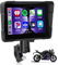Rimoody Moto Autoradio Senza Fili Carplay Portatile, 7 Pollici HD Touchscreen Schermo per Moto, IP67 Impermeabile con Android Auto Airplay/Android Cast/Bluetooth/Controllo Vocale/USB/EQ/SD/TF 12V