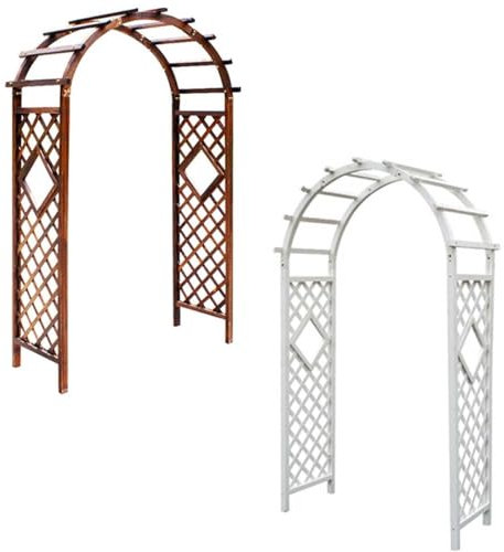 Arche de jardin en bois avec arches de roses robustes treillage blanc pergola pour mariage extra large 180 cm